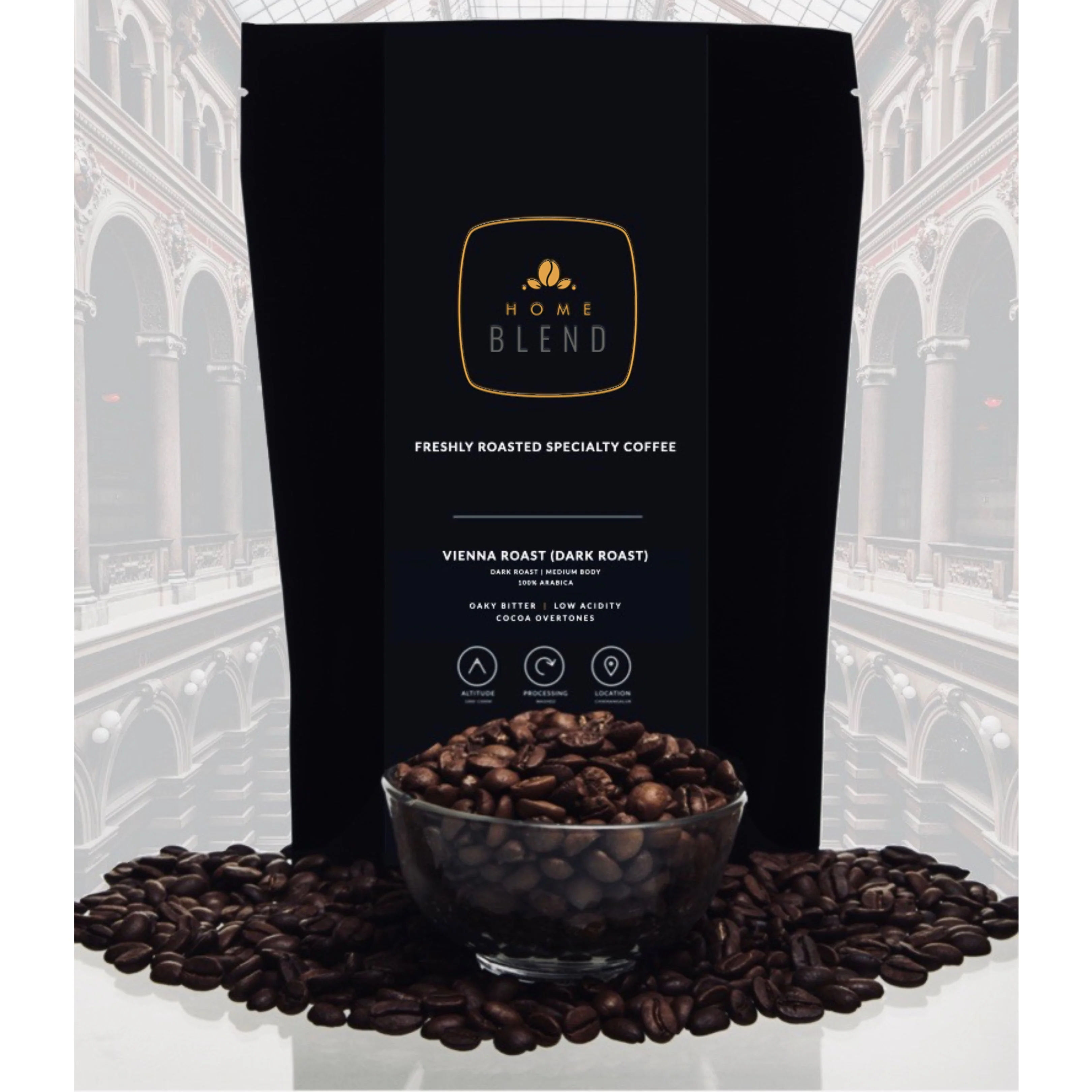 Whole Bean | Vienna Roast (Dark Roast) | 100% Arabica | Pack of 250g-home-blend-coffee-roasters.myshopify.com-Whole Beans-Home Blend Coffee Roasters 