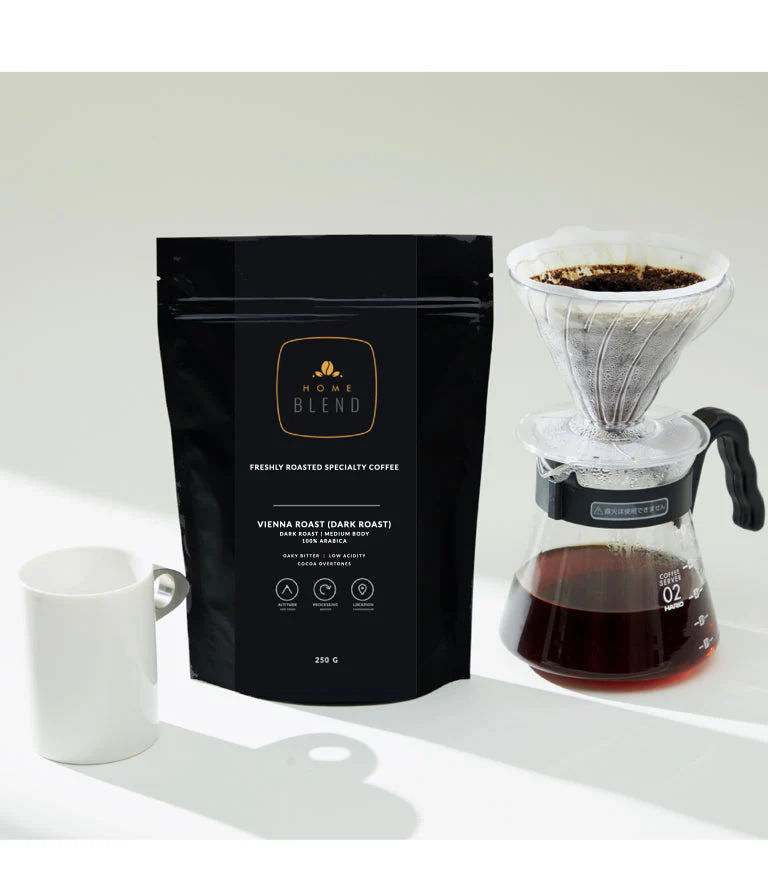 Whole Bean | Vienna Roast (Dark Roast) | 100% Arabica | Pack of 250g-home-blend-coffee-roasters.myshopify.com-Whole Beans-Home Blend Coffee Roasters 