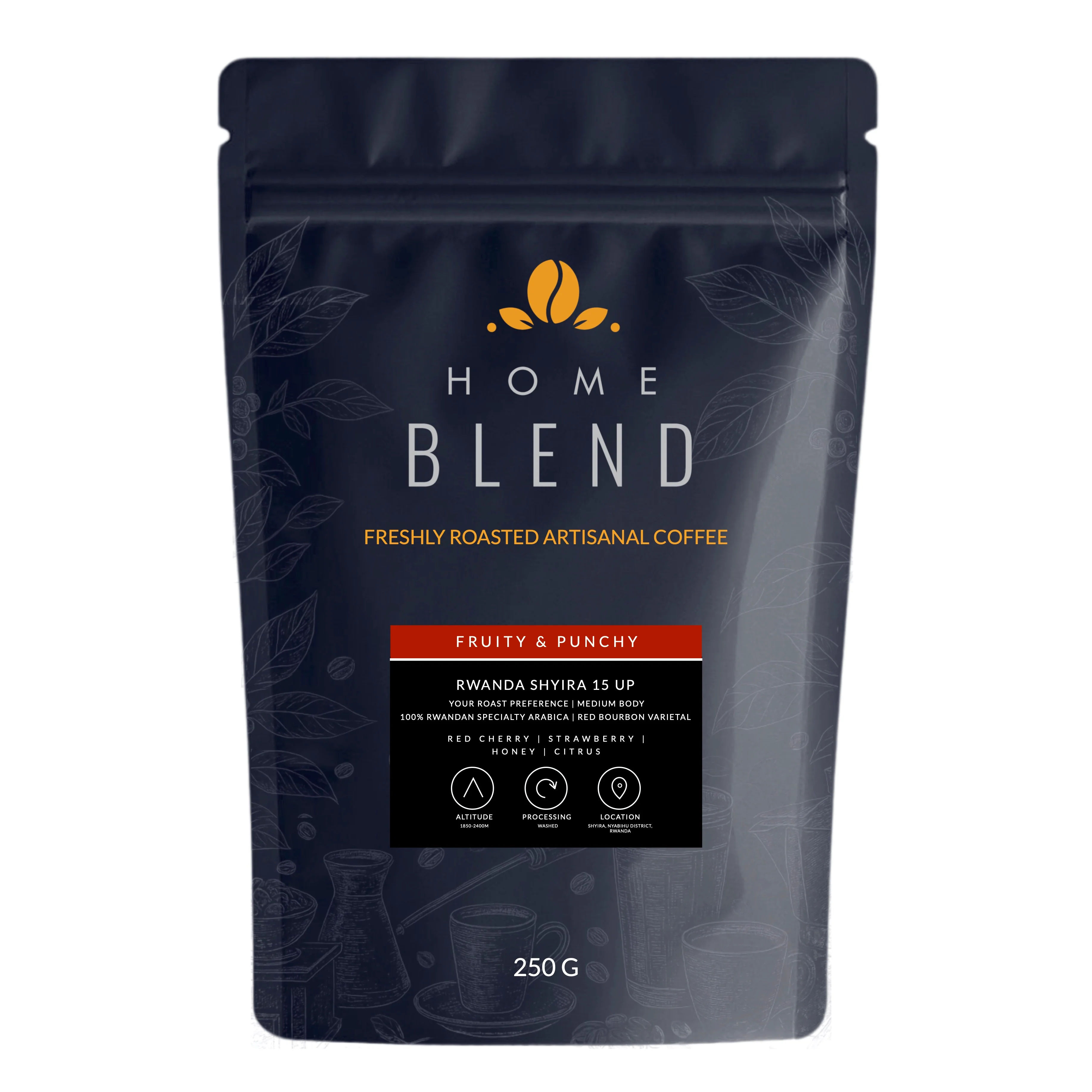Home Blend Coffee Roasters Rwanda Shyira 15 Up
