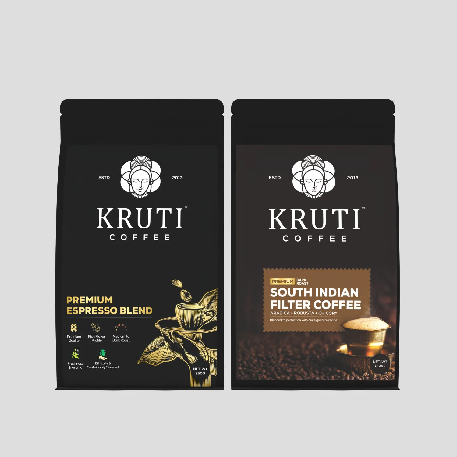 Kruti Coffee - Premium South Indian Filter Coffee Blend, Dark Roast, 250G - Image 3