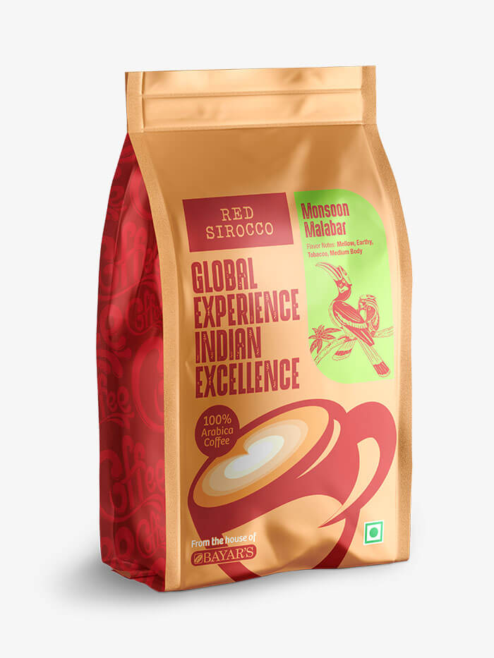 Red Sirocco Monsoon Malabar Coffee side 1