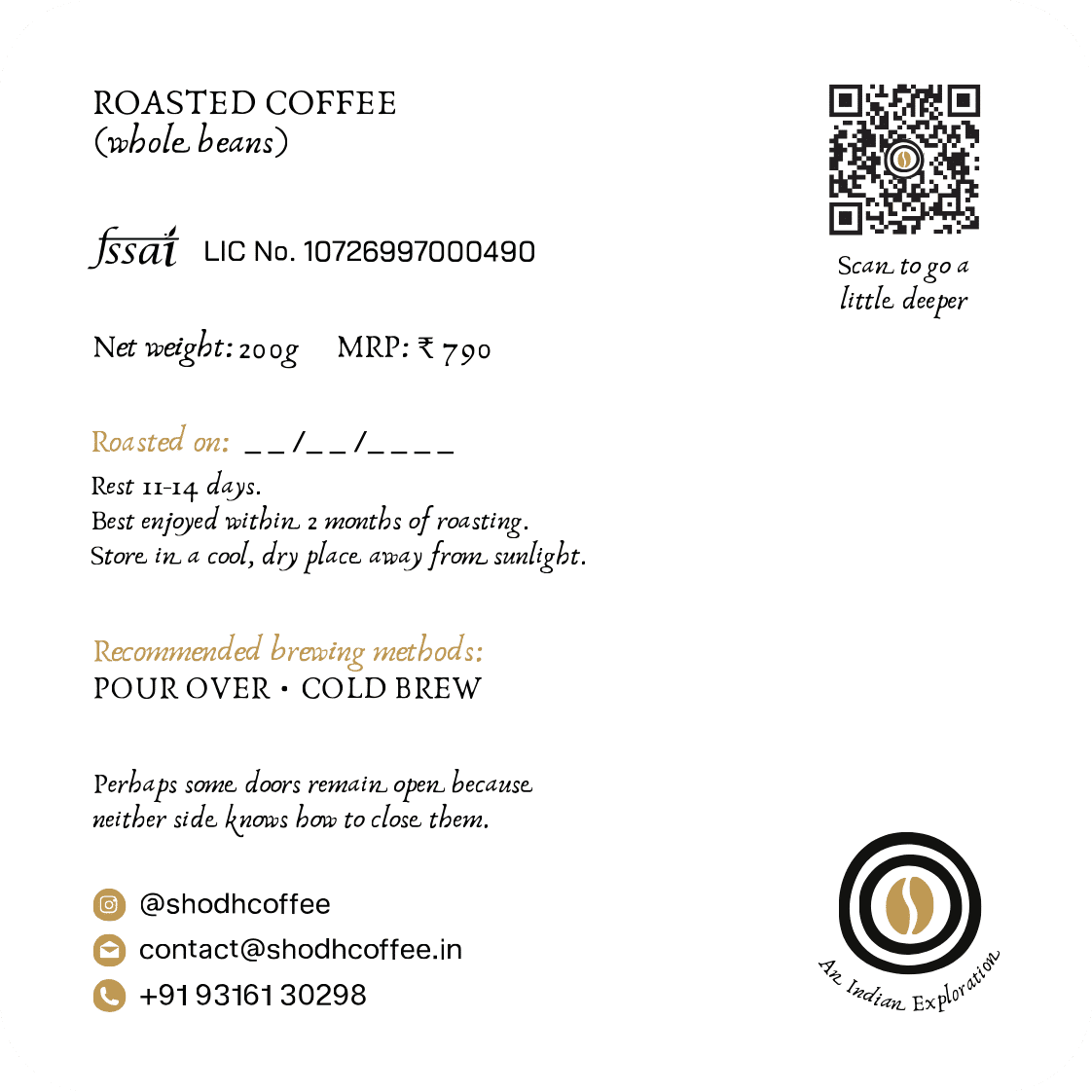 Shodh Coffee™ | India