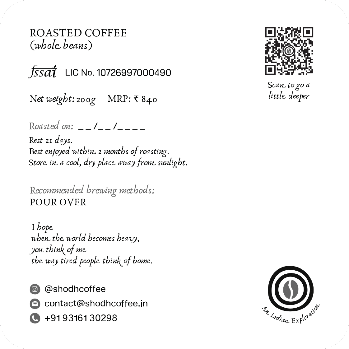 Shodh Coffee™ | India