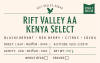 Rift Valley AA - Kenya Select (Medium-Dark Roast) — Medium-Dark roast Arabica coffee from Rift Valley, Kenya