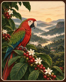 Illustrated plate for the Araku Valley coffee region
