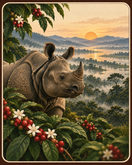 Illustrated plate for the Northeast India coffee region