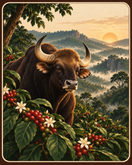 Illustrated plate for the Shevaroy Hills coffee region