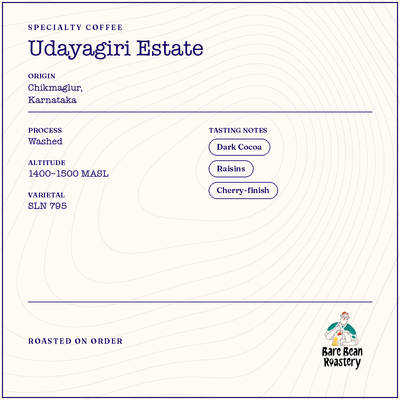 Udayagiri Estate – Washed Arabica by Bare Bean Roastery