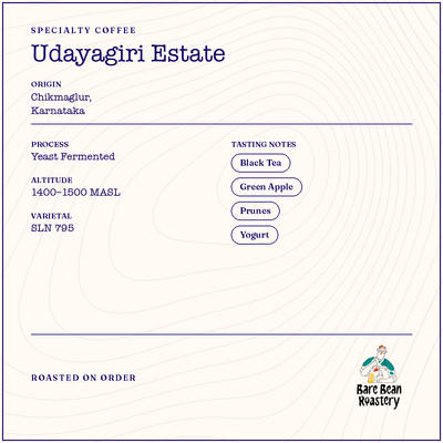 Udayagiri Estate – Yeast Fermented Arabica by Bare Bean Roastery
