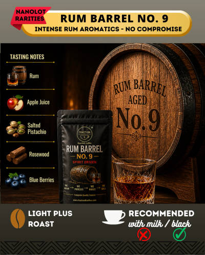 Rum Barrel (No. 9) Aged Coffee - Kalathgiri Estate - Intense Aromatics by Fraction 9 Coffee