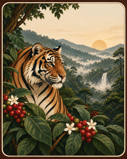 Illustrated plate for the Wayanad coffee region