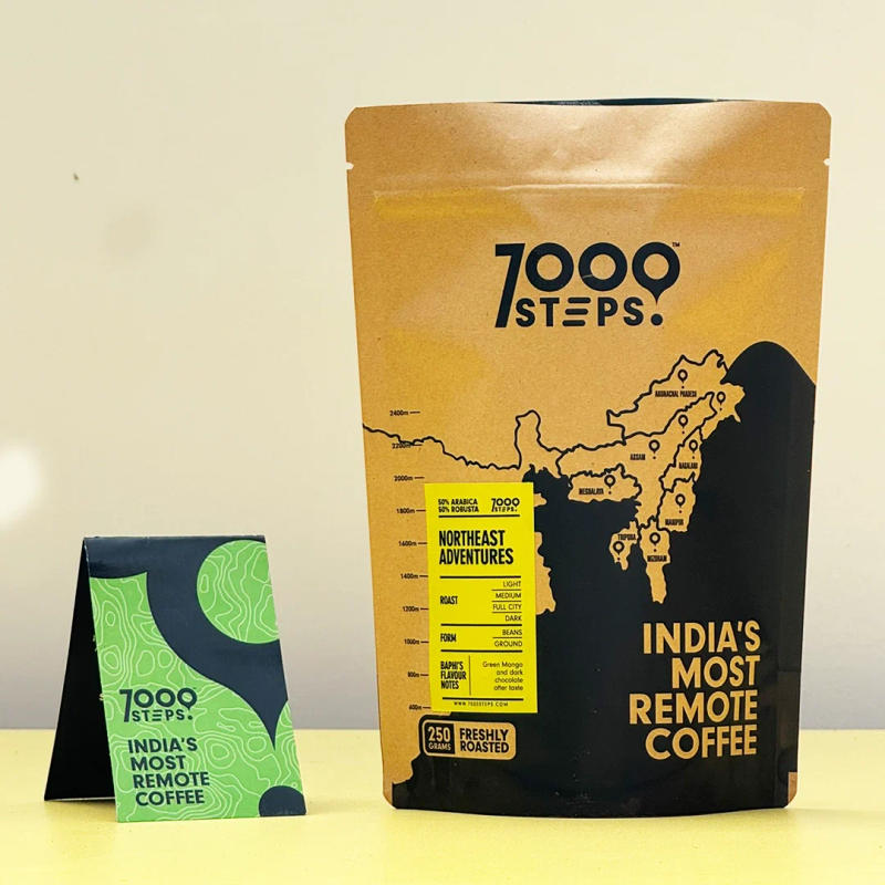 Northeast Adventures — Dark Roast / Medium Roast roast 50% Arabica, 50% Robusta coffee from Multi Origin From Northeast India
