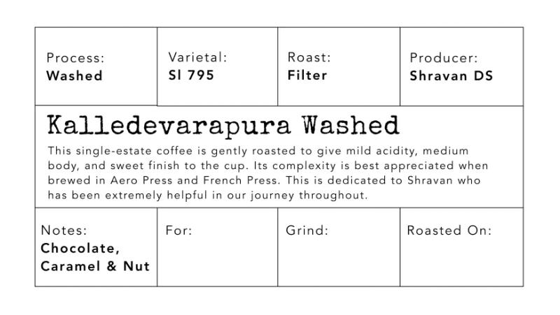 Kalledevarapura Washed — light_medium roast Arabica coffee from Chikmagalur