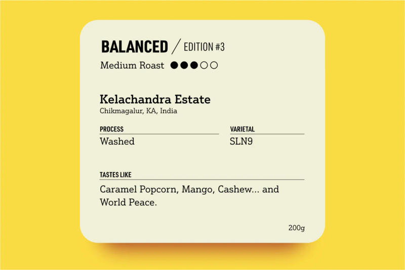 Aramse Balanced Edition 3 — Medium roast Arabica coffee from Chikmagalur, KA