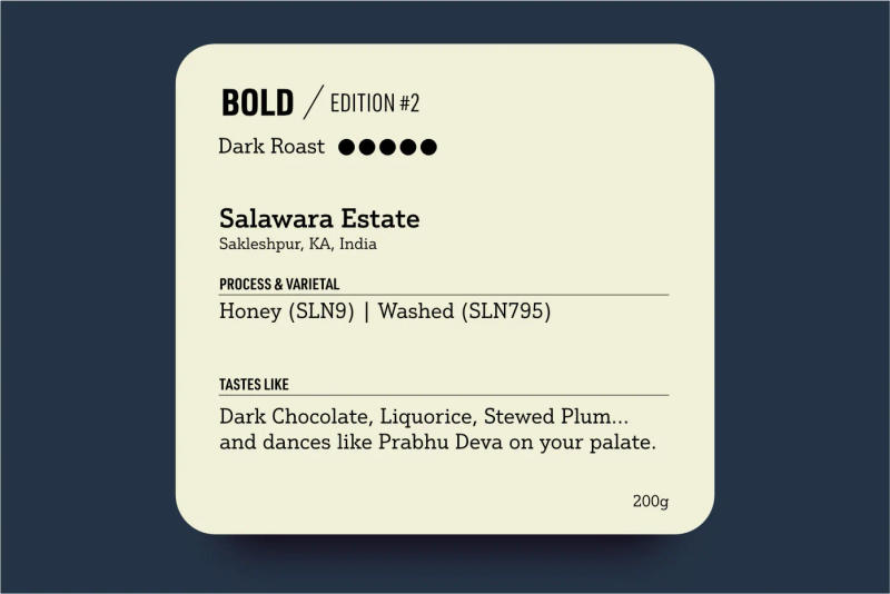 Aramse Bold Edition 2 — Dark roast coffee from Sakleshpur, KA