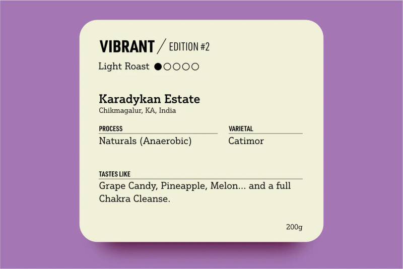 Aramse Vibrant Edition 2 — Light roast Arabica coffee from Chikmagalur, KA