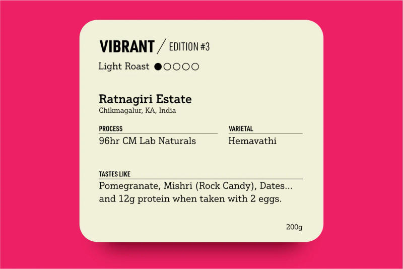 Aramse Vibrant Edition 3 — Light roast Arabica coffee from Chikmagalur, KA