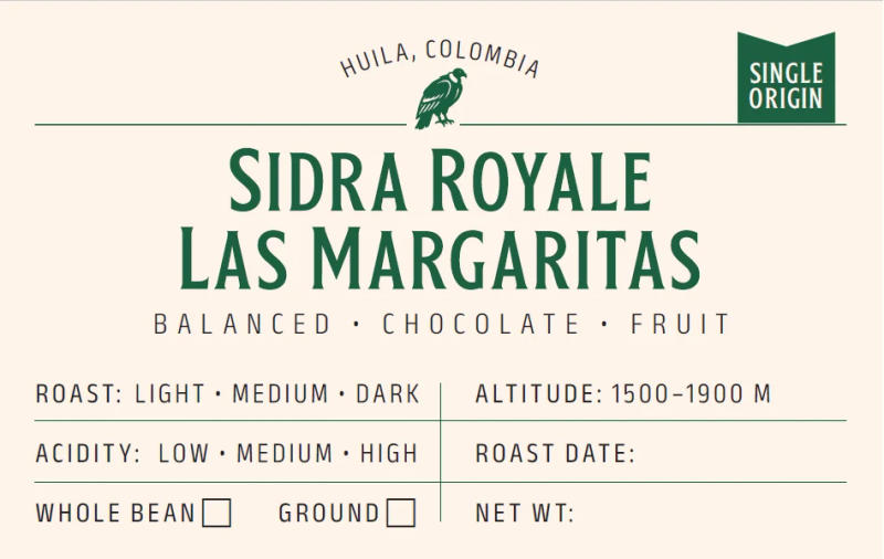 Sidra Royale - Las Margaritas — Arabica coffee from Cauca