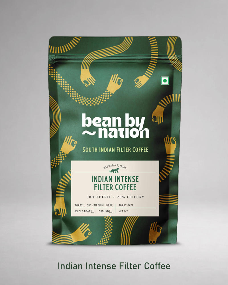 Indian Intense Filter Coffee (80 Coffee : 20 Chicory) — Medium roast Blend + Chicory coffee from Coorg, Chikmagalur & Western Ghats