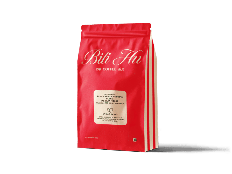 80 20 Arabica Robusta Blend — Medium Roast roast 80% Arabica, 20% Robusta coffee from Chikmagalur
