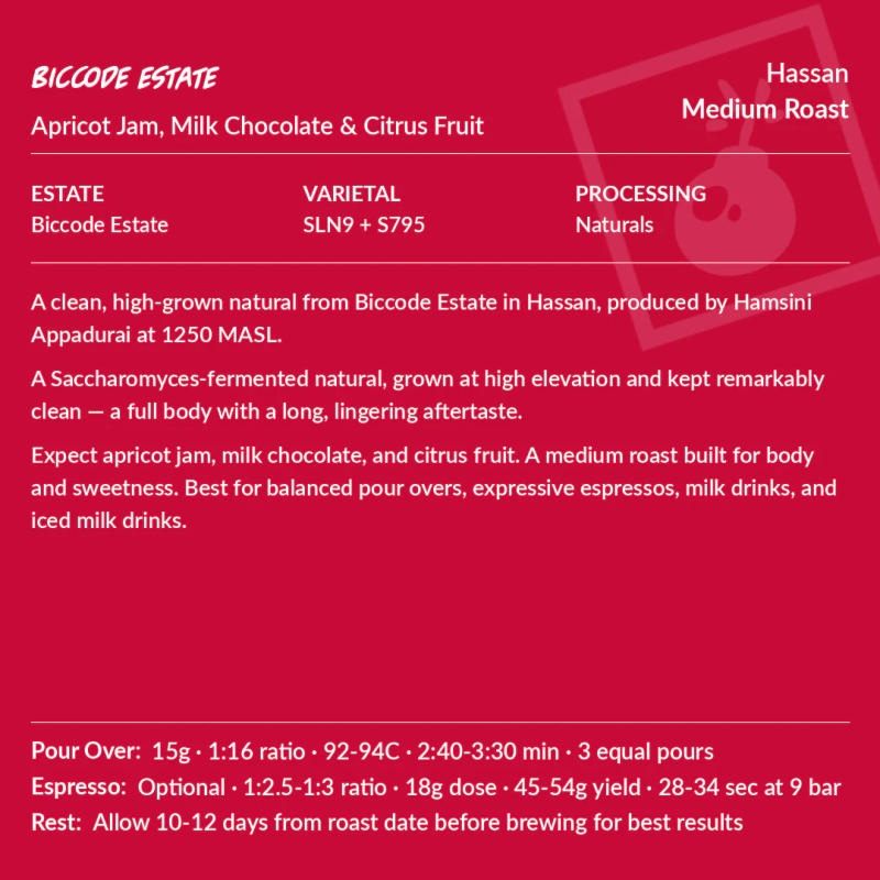 Biccode Estate - Naturals - Hassan - Medium Roast — Medium roast coffee from Hassan