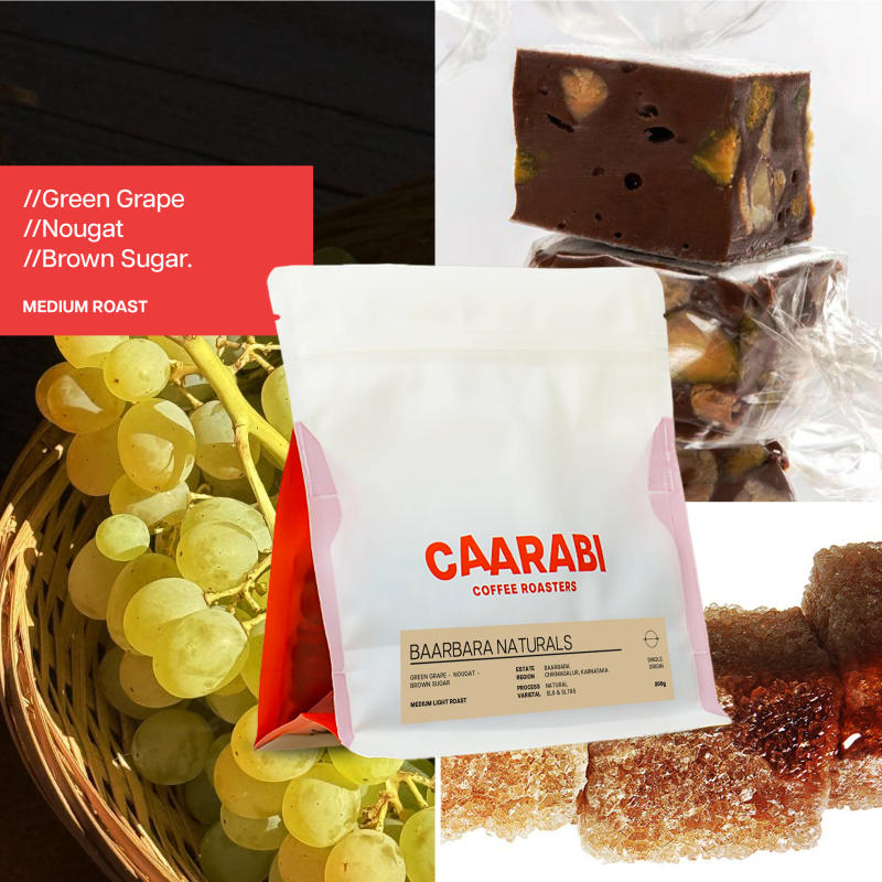 Baarbara Naturals — Medium Light roast Arabica coffee from Chikmagalur, Karnataka