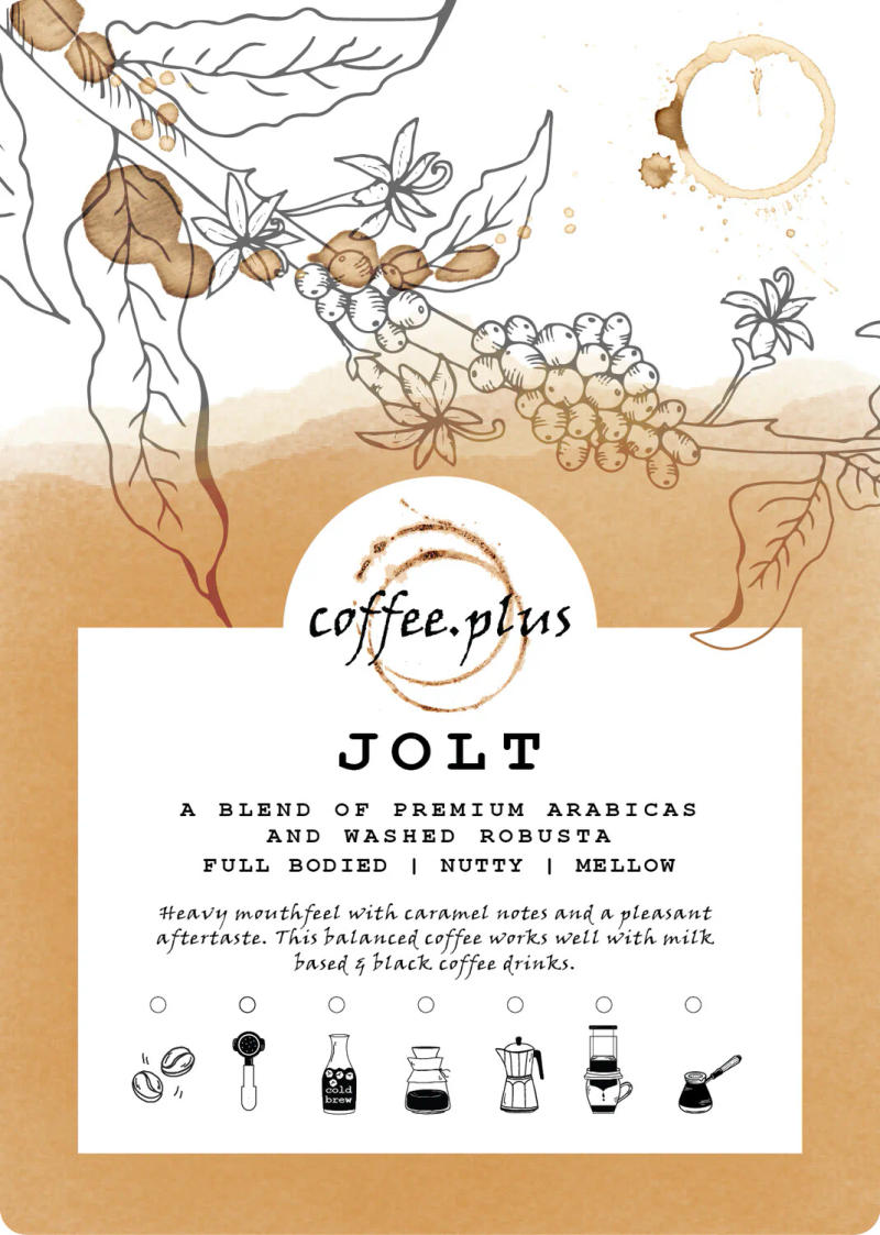 Jolt — Full City (medium-dark) roast Blend coffee from Multi-Estate