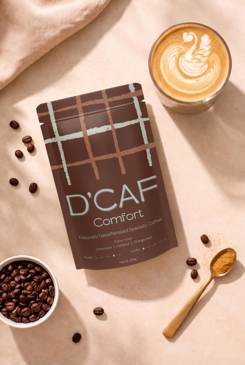 D’caf Comfort — medium-dark roast roast Arabica coffee from Chikmagalur