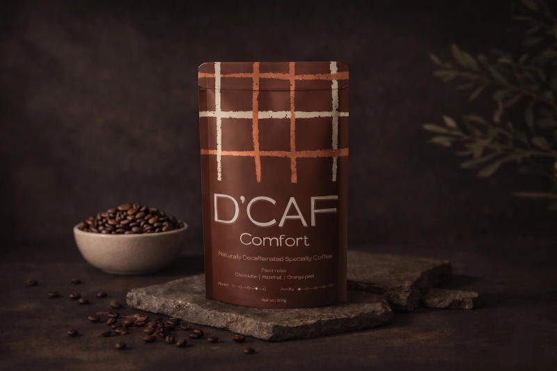 D’caf Comfort — medium-dark roast roast Arabica coffee from Chikmagalur