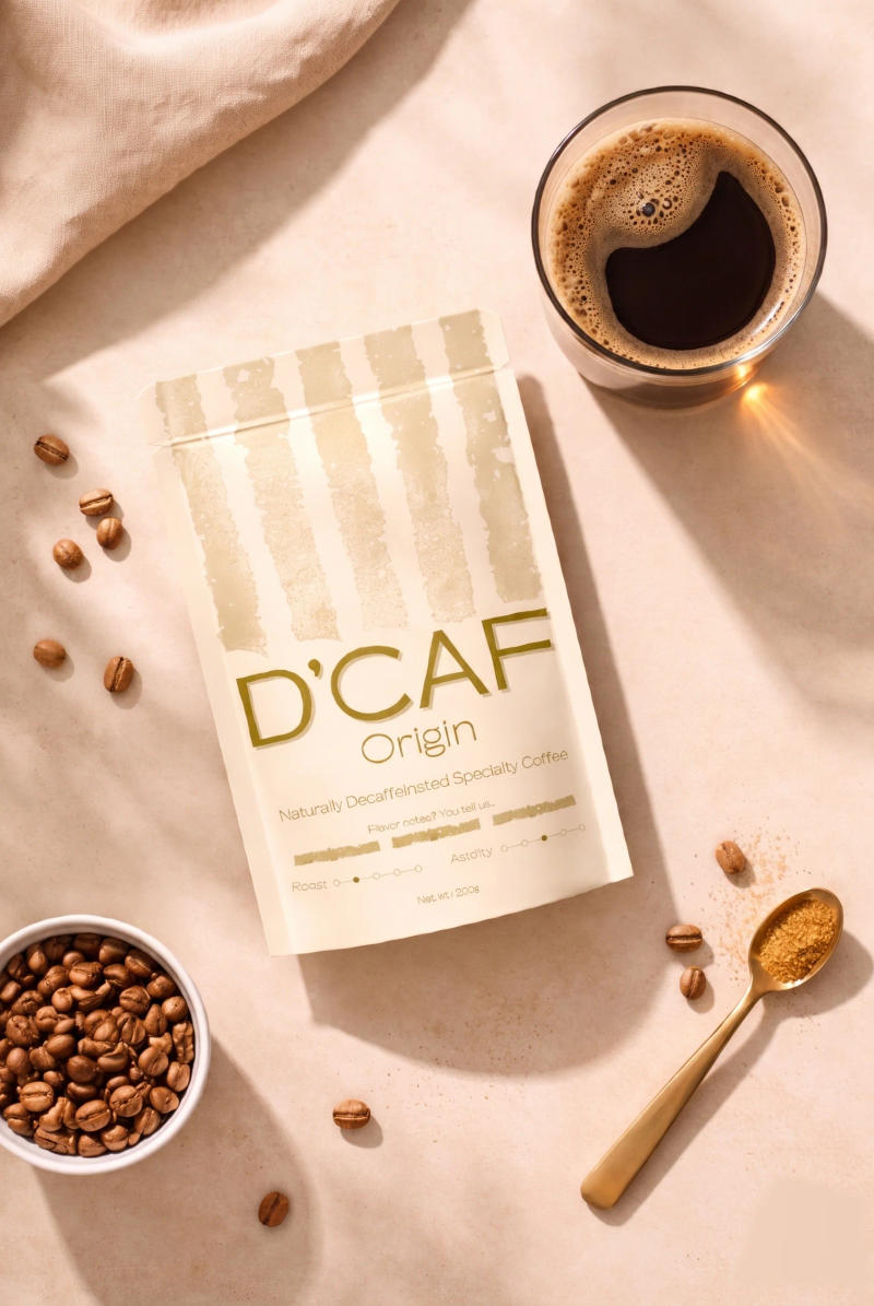D’caf Origin — Light-to-medium roast — designed to be drunk black roast Arabica coffee from Chikmagalur