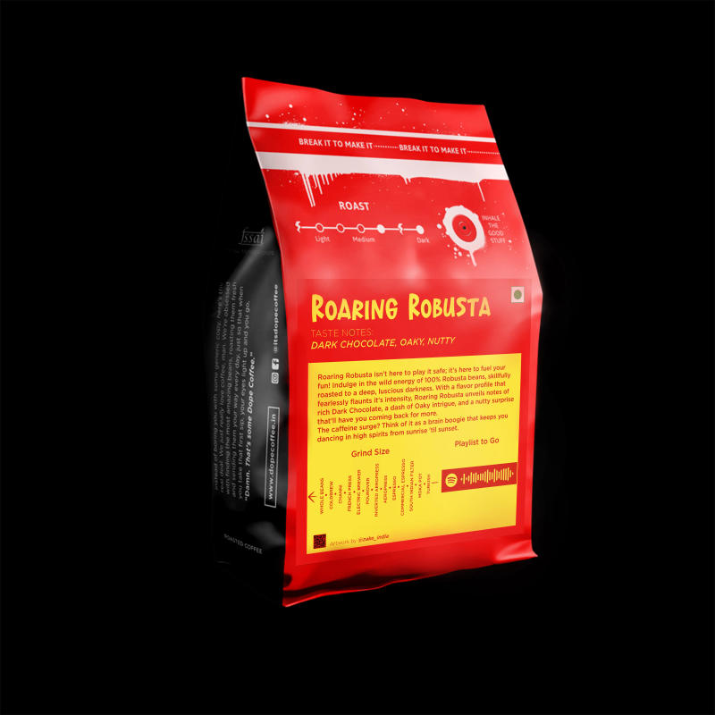 Roaring Robusta — Dark+ roast Robusta coffee