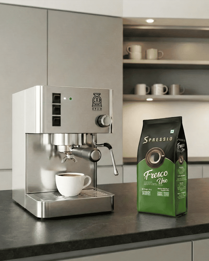 Spressio Fresco Uno Medium-Dark Roast Ground Coffee - 100% Arabica — Full City roast Arabica coffee
