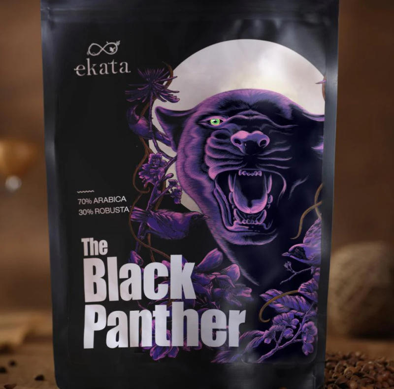 Black Panther — light_medium roast 70% Arabica, 30% Robusta coffee