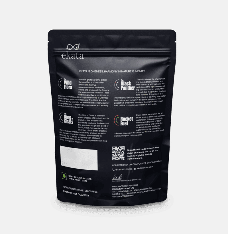 Black Panther — light_medium roast 70% Arabica, 30% Robusta coffee
