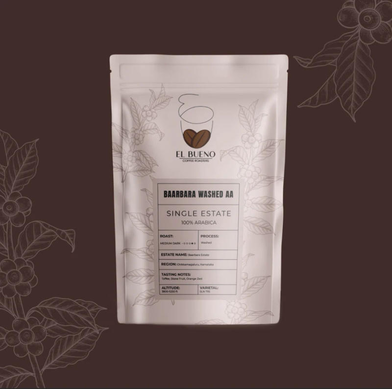 Baarbara Washed AA — medium dark roast roast Arabica coffee from Karnataka
