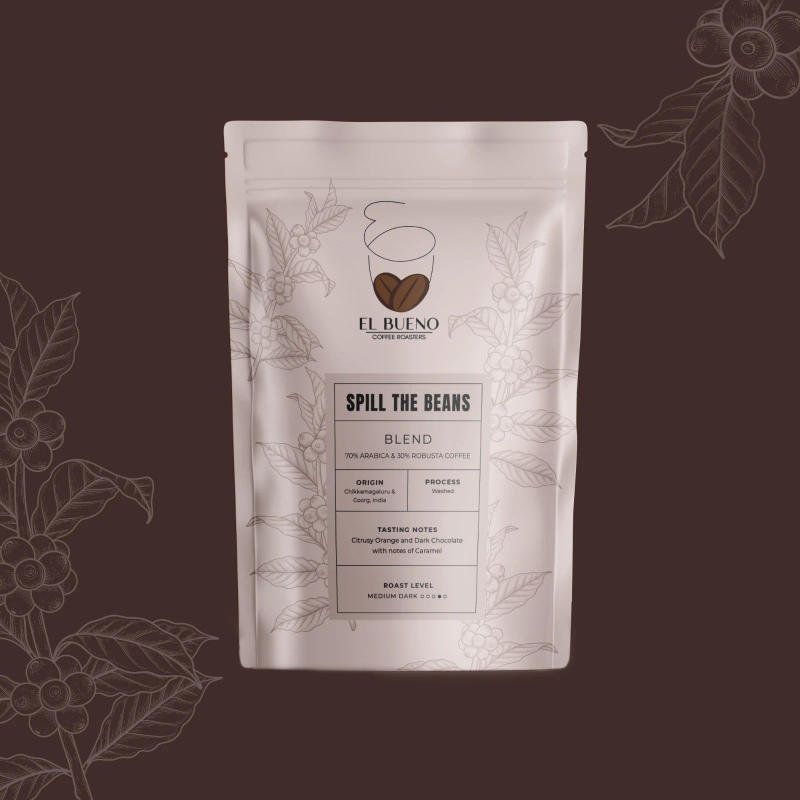 Spill the Beans — medium-dark roast roast Blend coffee from Chikkamagaluru