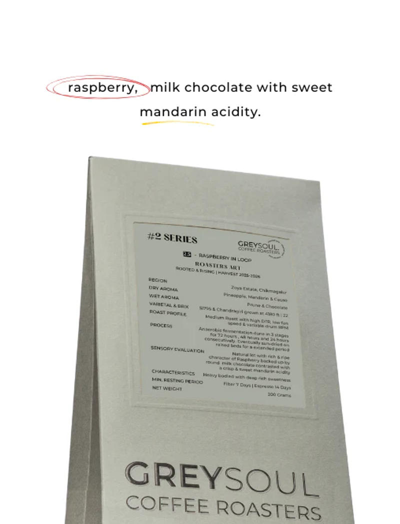 Raspberry in Loop — Med Roast roast Arabica coffee from Chikmagalur, Karnataka