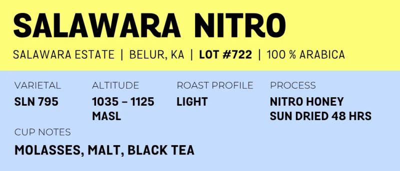 Salawara Nitro — Light roast Arabica coffee from Belur, Karnataka