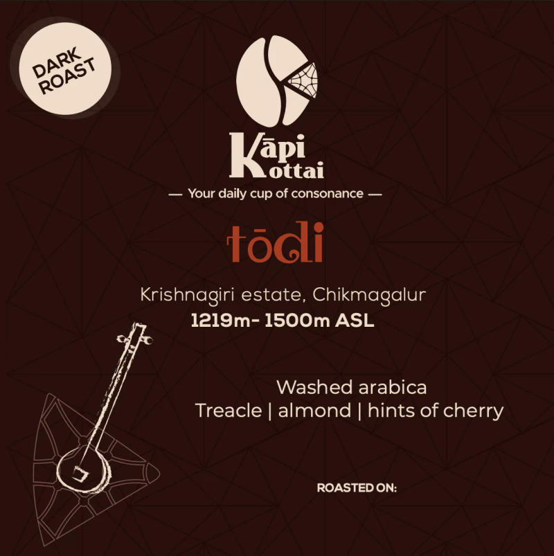 Tōdi — dark roast roast Arabica coffee from Chikmagalur