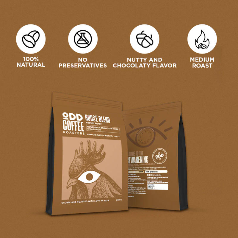 House Blend 60:40 Medium Roast Beans — Medium Roast roast 60% Arabica, 40% Robusta coffee