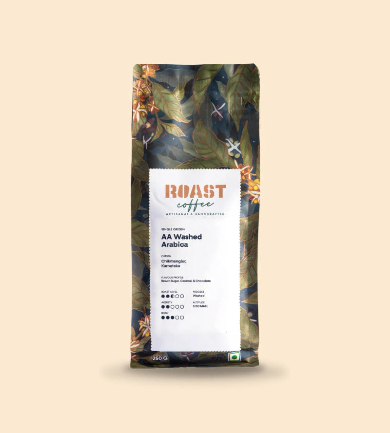 AA Washed Arabica — medium-light roast Arabica coffee from Karnataka