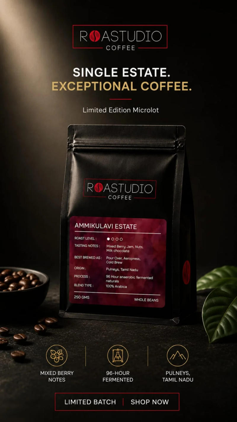Ammikulavi Estate — light roasted roast Arabica coffee from Tamil Nadu