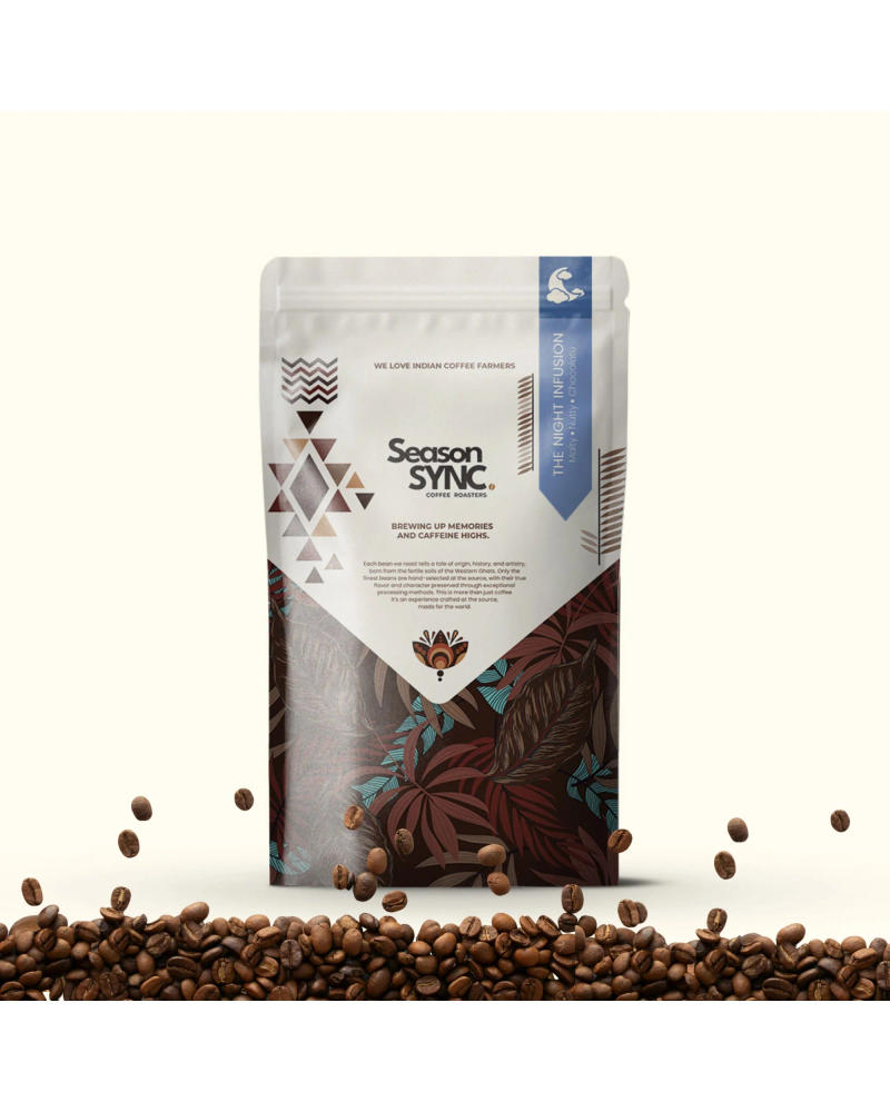 The Night Infusion — MEDIUM DARK ROAST roast 50% Arabica, 50% Robusta coffee