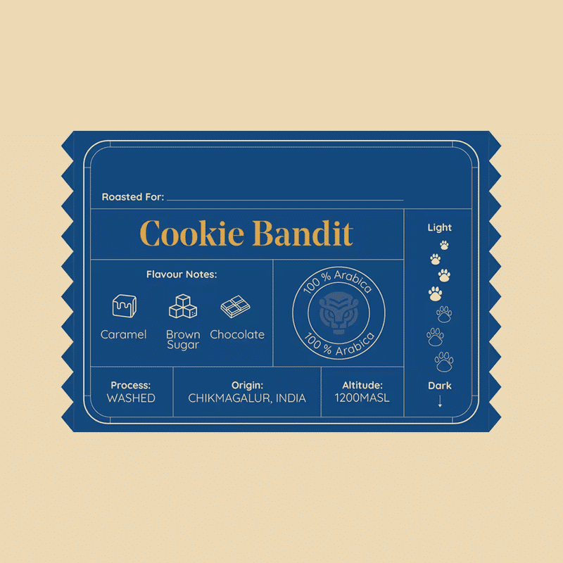Cookie Bandit — Medium dark roast Arabica coffee from Karnataka