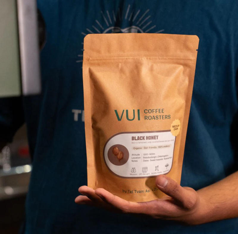 Black Honey (Medium - Dark) — Medium - Dark roast Arabica coffee from Bababudangiri Range In Chikkamagaluru, Karnataka