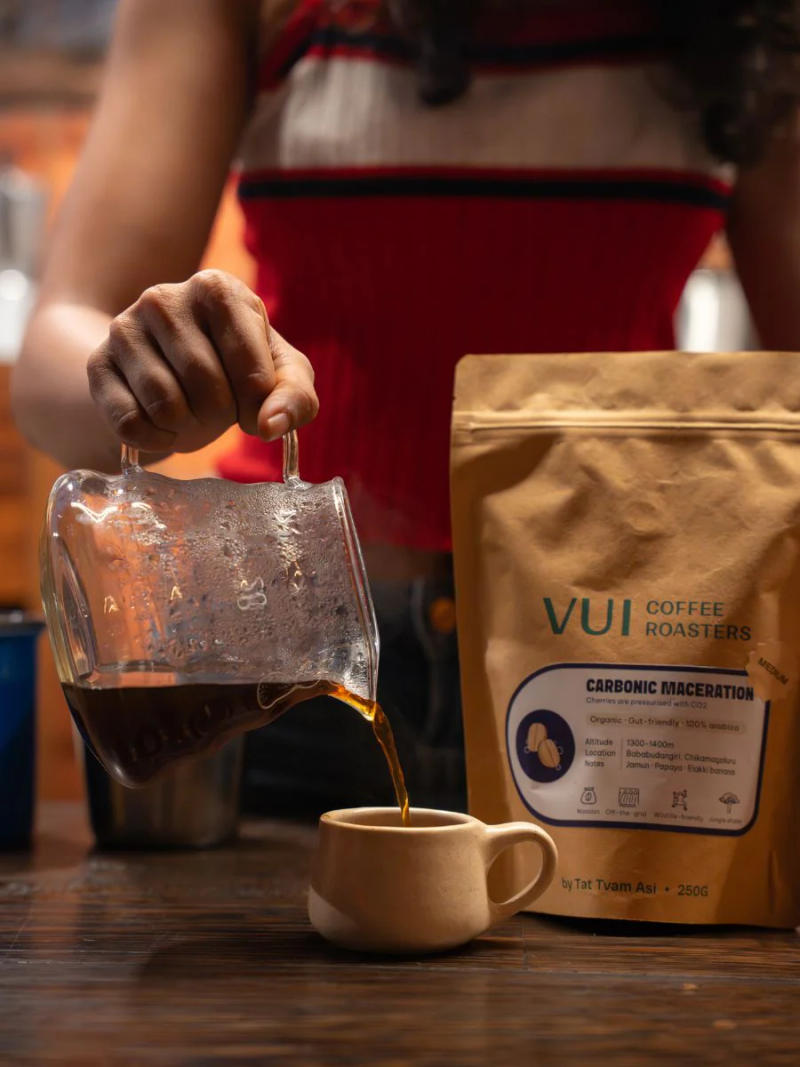 Carbonic Maceration (Medium) — Medium roast Arabica coffee from Bababudangiri Range In Chikkamagaluru, Karnataka