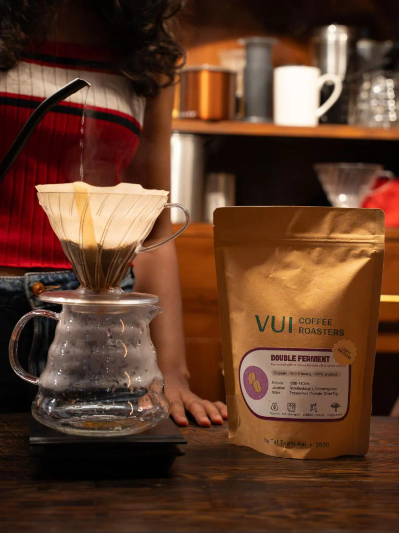 Double Ferment (Light - Medium) — Light - Medium roast Arabica coffee from Bababudangiri Range In Chikkamagaluru, Karnataka