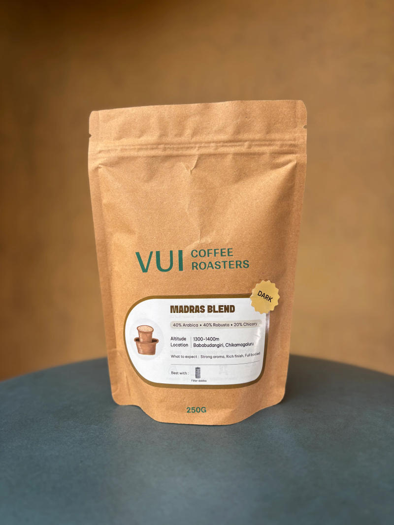 Madras Blend (Dark) — Roasted dark roast Blend + Chicory coffee