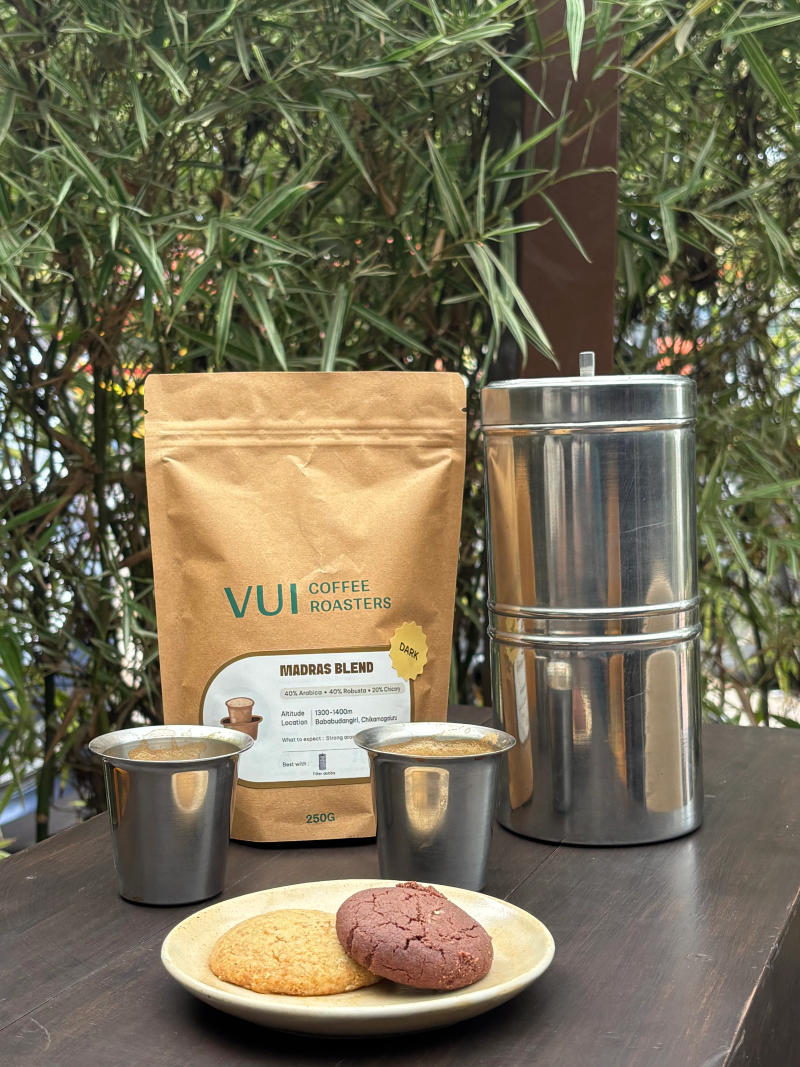 Madras Blend (Dark) — Roasted dark roast Blend + Chicory coffee