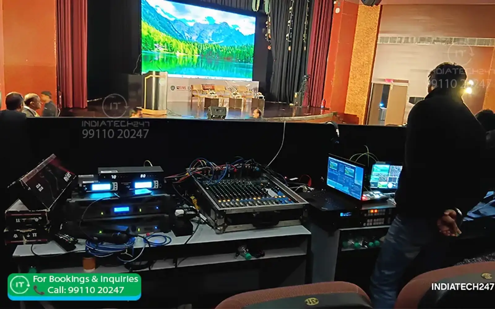 Audio visual equipment hire for an auditorium event in Delhi NCR